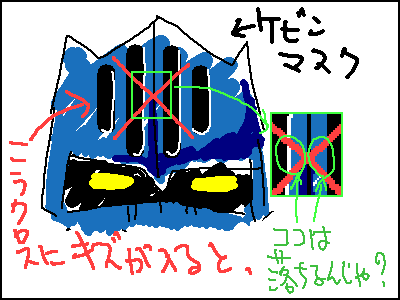 �P�r���}�X�N�̃}�X�N�ɃN���X����������A�^�񒆂̕����͗������Ă��܂�Ȃ��̂��H